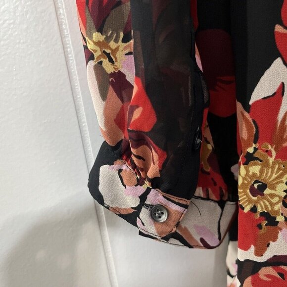 MADEWELL Tie-Back Bubble Sleeve French Rose Top Size Small EUC - Picture 7 of 8